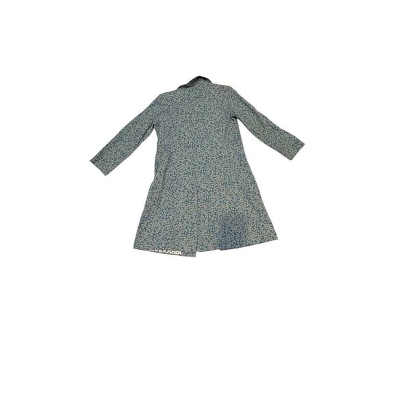 Twinkle By Wenlan Jacket Womens Size Medium Blue Floral Textured Long Overcoat . - Picture 7 of 9